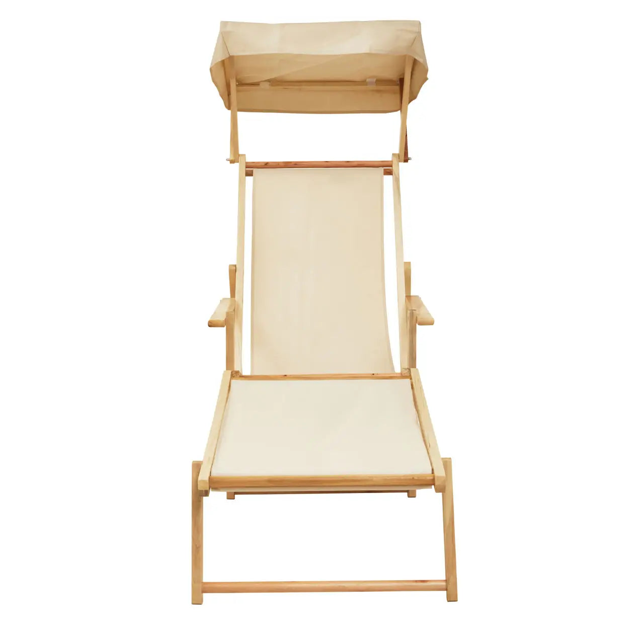 Adjustable Weather Resistant Sun Lounger In Au Naturelle | Quebec - Wood Velvet