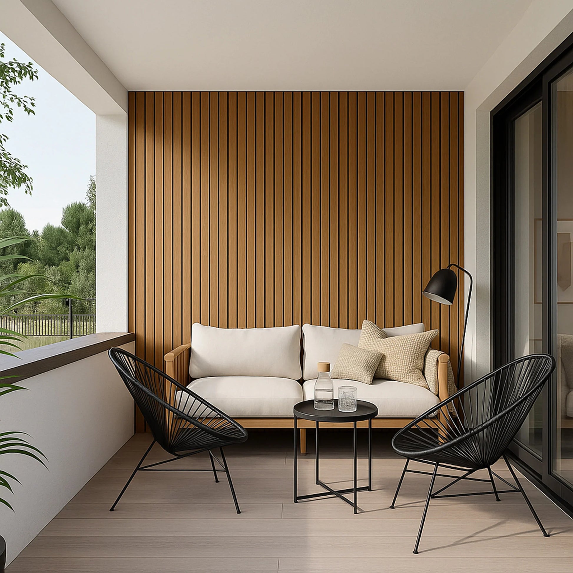 Eco-Exterior Slatted Composite Wall Panels | 2 Panel Pack - Wood Velvet