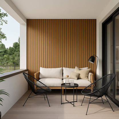 Eco-Exterior Slatted Composite Wall Panels | 2 Panel Pack - Wood Velvet