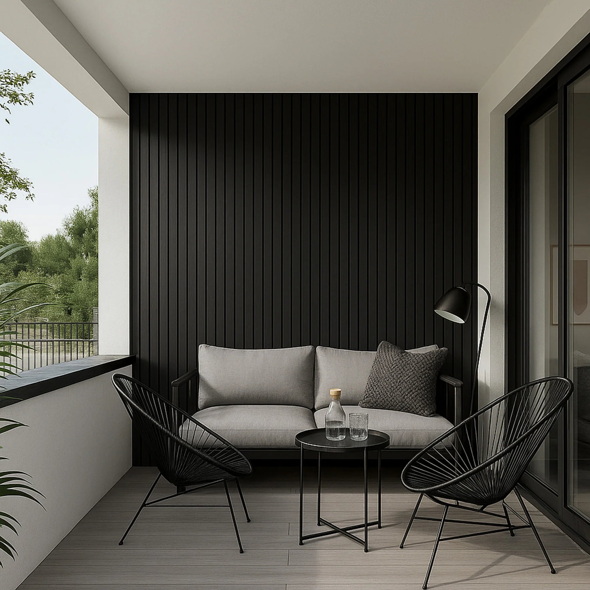 Eco-Exterior Slatted Composite Wall Panels | 2 Panel Pack - Wood Velvet