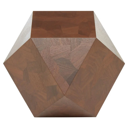 Geo Accent Side Table | Natural Walnut