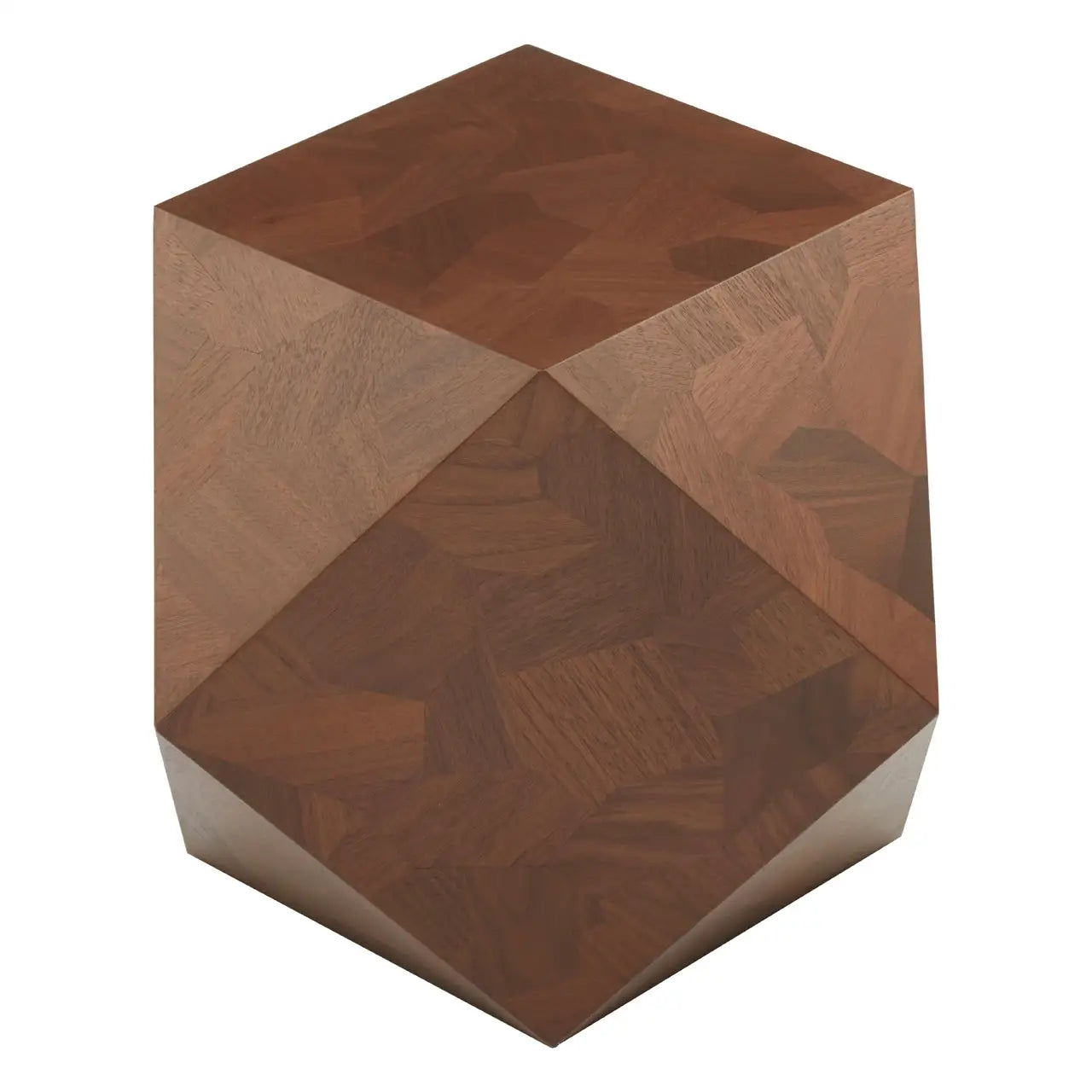 Geo Accent Side Table | Natural Walnut