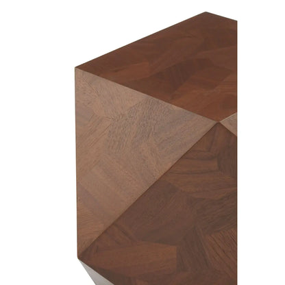 Geo Accent Side Table | Natural Walnut