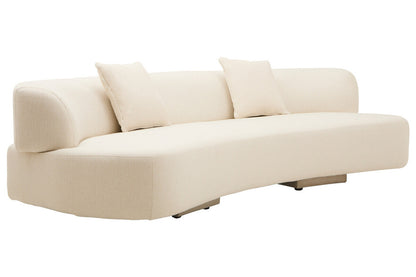 3 Seater Luxo Statement Sofa In Ozzano Cream Linen | Wood Velvet - Wood Velvet