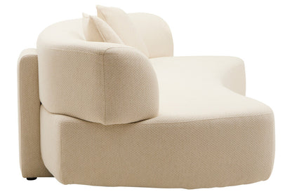 3 Seater Luxo Statement Sofa In Ozzano Cream Linen | Wood Velvet - Wood Velvet