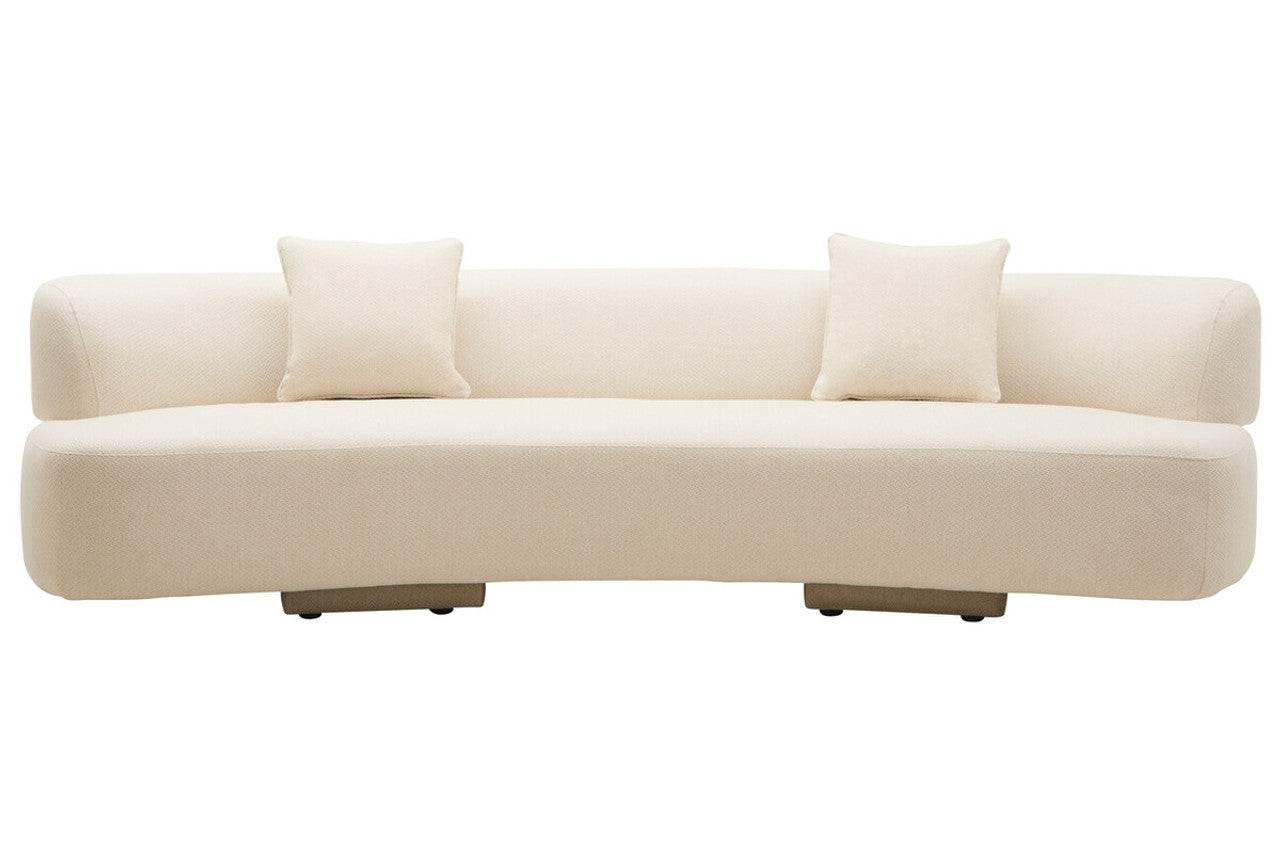 3 Seater Luxo Statement Sofa In Ozzano Cream Linen | Wood Velvet - Wood Velvet