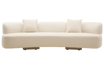 3 Seater Luxo Statement Sofa In Ozzano Cream Linen | Wood Velvet - Wood Velvet