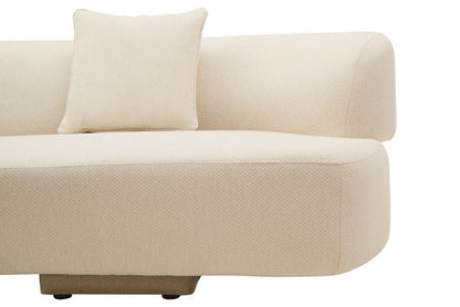 3 Seater Luxo Statement Sofa In Ozzano Cream Linen | Wood Velvet - Wood Velvet