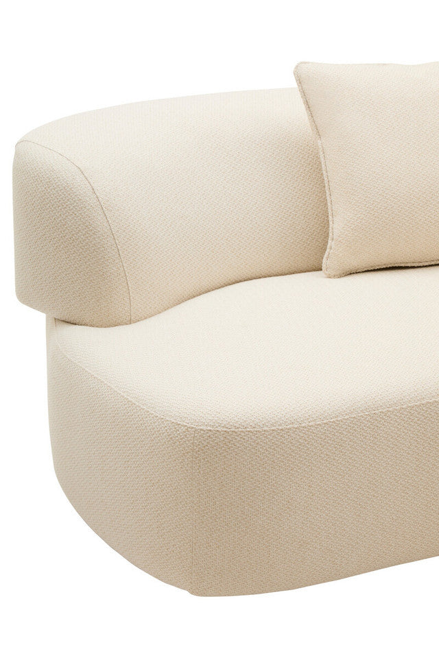 3 Seater Luxo Statement Sofa In Ozzano Cream Linen | Wood Velvet - Wood Velvet