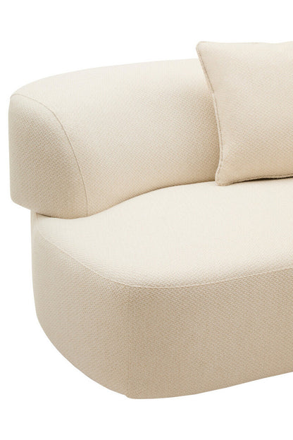 3 Seater Luxo Statement Sofa In Ozzano Cream Linen | Wood Velvet - Wood Velvet