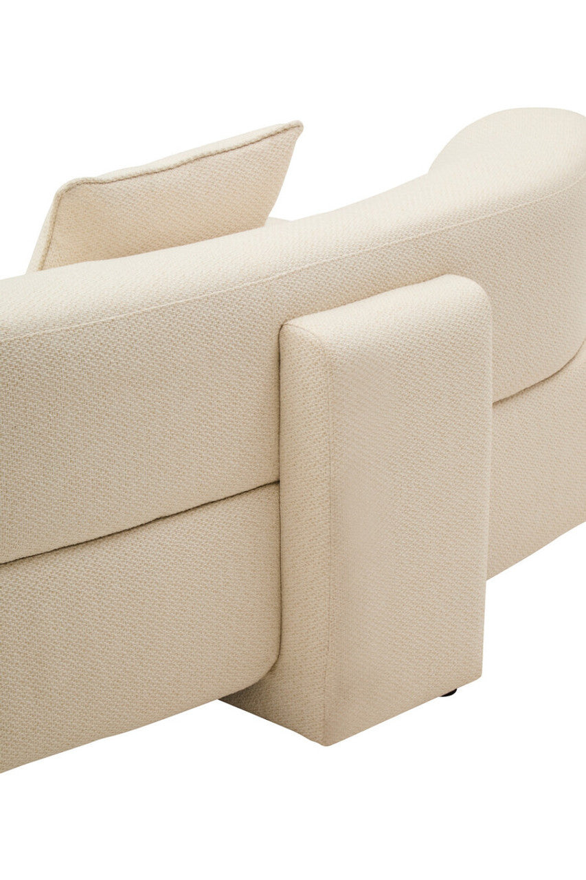 3 Seater Luxo Statement Sofa In Ozzano Cream Linen | Wood Velvet - Wood Velvet