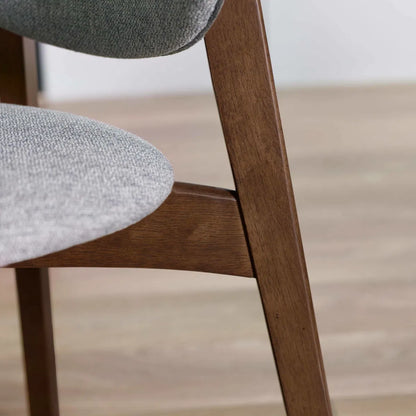 Walnut Curved Back Dining Chair Pair | Artemis | Julian Bowen