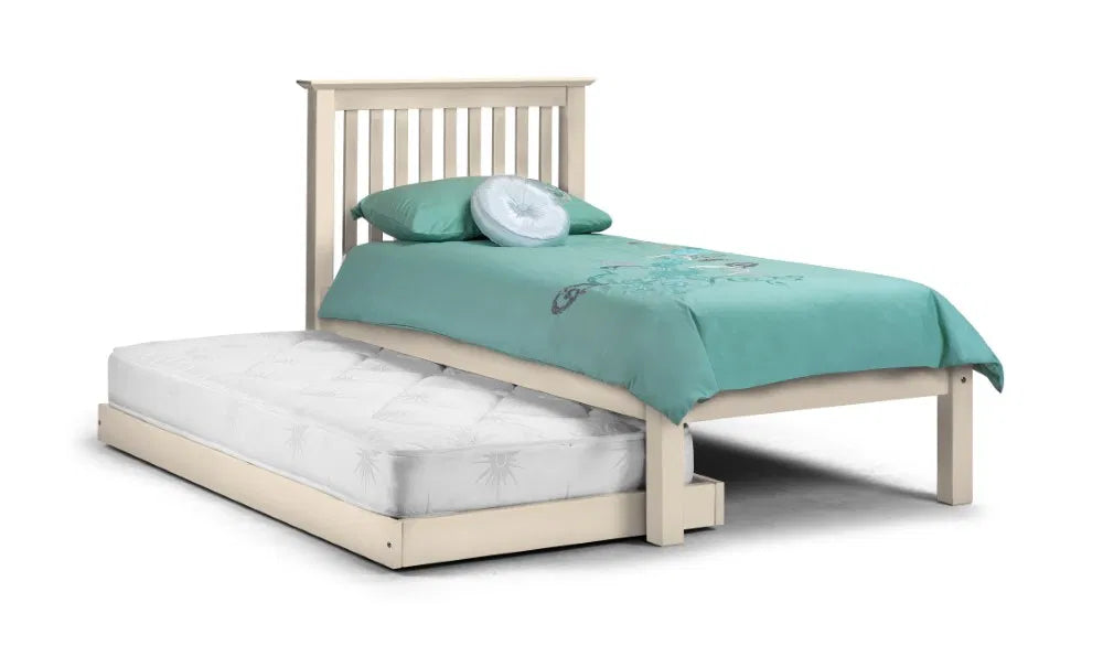 Solid Shaker Style Hideaway Single Bedframe In White | Barcelona | Julian Bowen - Wood Velvet