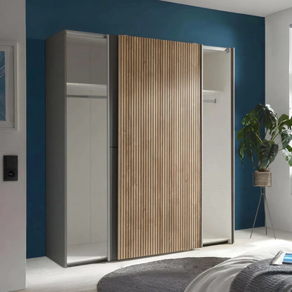 Space-saving Panelled Sliding 2 Door Wardrobe | Berno Range | Julian Bowen