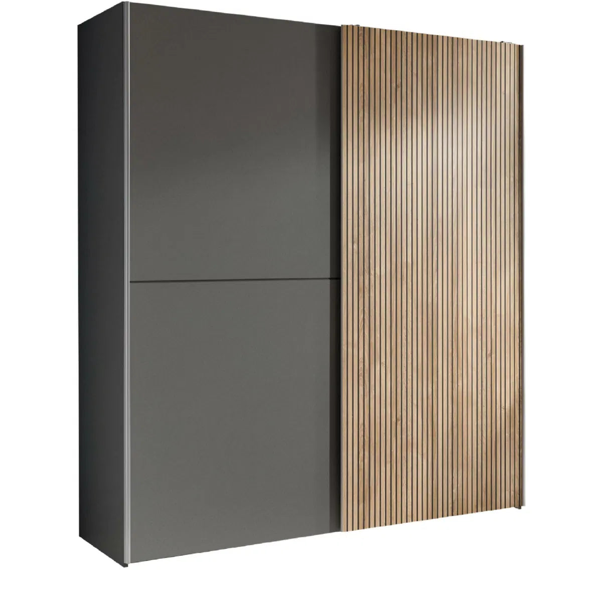 Space-saving Panelled Sliding 2 Door Wardrobe | Berno Range | Julian Bowen