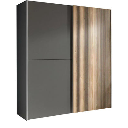 Space-saving Panelled Sliding 2 Door Wardrobe | Berno Range | Julian Bowen