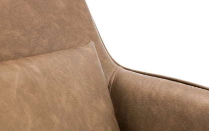 Industrial Brown Faux Leather 360 Swivel Chair | Bowery | Julian Bowen - Wood Velvet