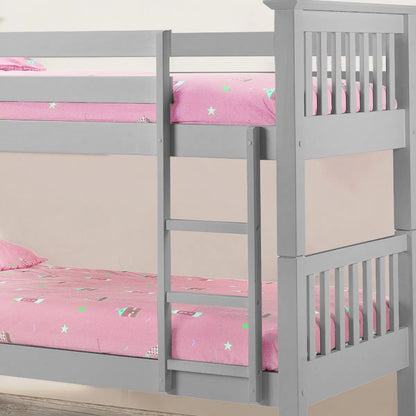 Julian Bowen Space Saving Bunk Bed In Dove Grey | Barcelona | MDF/Pine