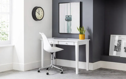 Julian Bowen Free-standing Desk With Drawers In White | Carrington | - Wood Velvet