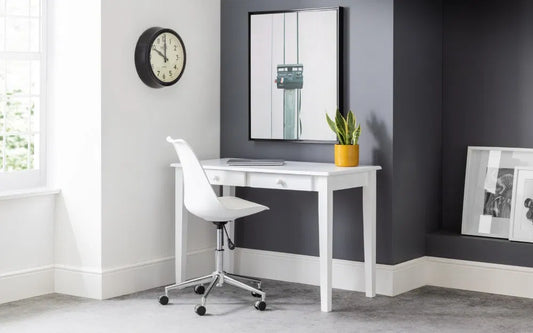 Julian Bowen Free-standing Desk With Drawers In White | Carrington |