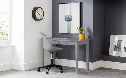 Julian Bowen Free-standing Desk With Drawers In White | Carrington | - Wood Velvet