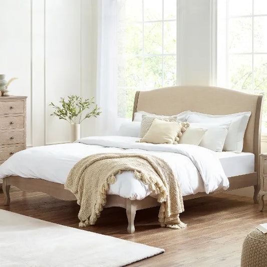 Julian Bowen Camille Limed Oak French Design King size Bed