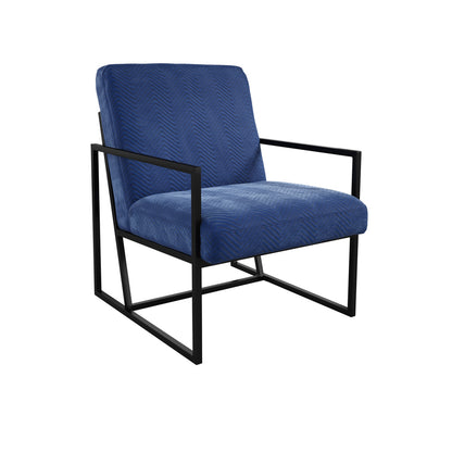 Industrial Statement Chair In Oxford Blue Chevron | Chance Range By LPD