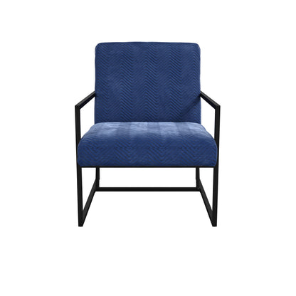 Industrial Statement Chair In Oxford Blue Chevron | Chance Range By LPD