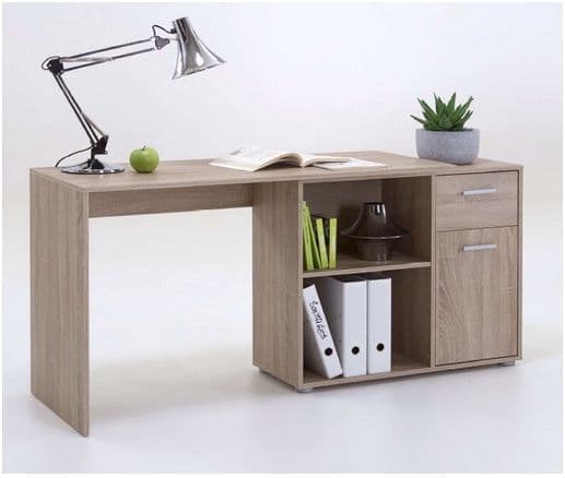 Carin Corner Flexi Desk Oak Effect - Wood Velvet