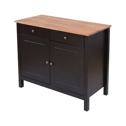 Striking Black & Oiled Wood Sideboard | Copenhagen Range By LPD