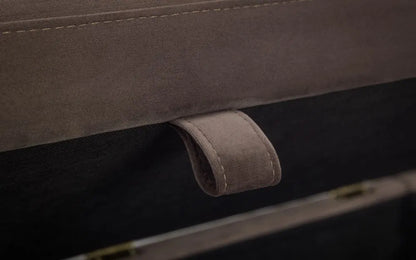 Deco Storage Ottoman Bench In Plush Truffle Velvet | Julian Bowen