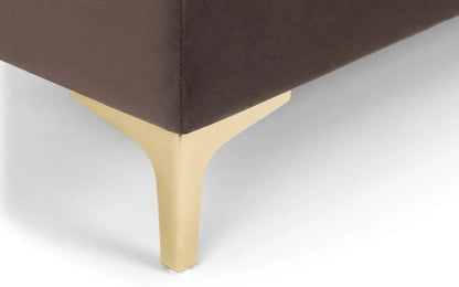 Deco Storage Ottoman Bench In Plush Truffle Velvet | Julian Bowen