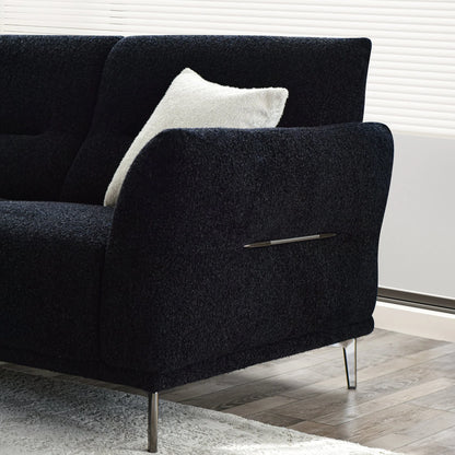 Luxury Black Boucle Fabric Sofa Range | Albany | Furnish365 - Wood Velvet