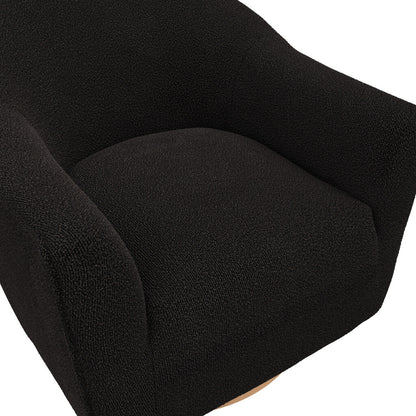 Daphne Black Chair & Large Pouffe By LPD Essentials