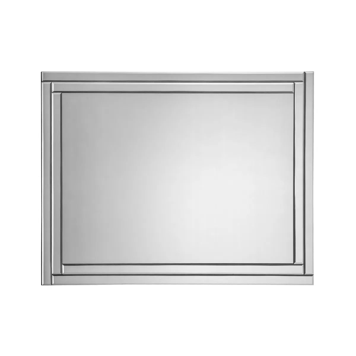 Julian Bowen Elegant Deco Frameless Wall Mirror | Wood Velvet