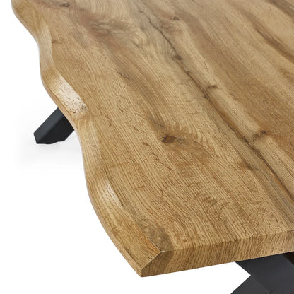 Julian Bowen Harvey Waved-edge Coffee Table In Oak Effect