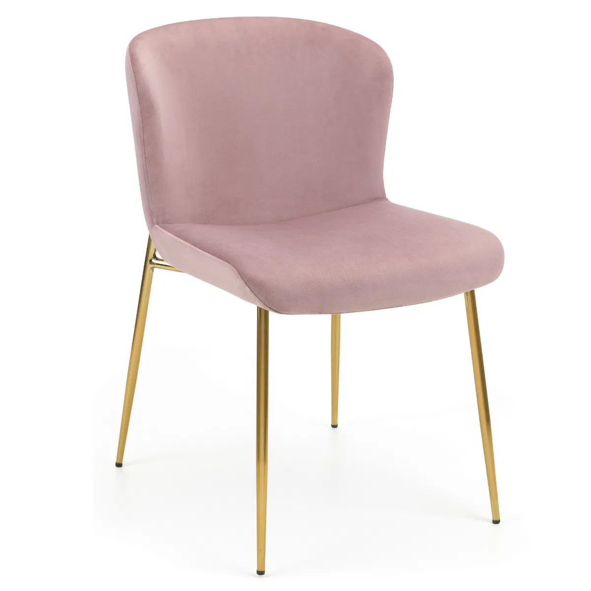 Harper Dining Chairs In Dusky Pink or Blue Velvet | Set Of 2 | Julian Bowen - Wood Velvet