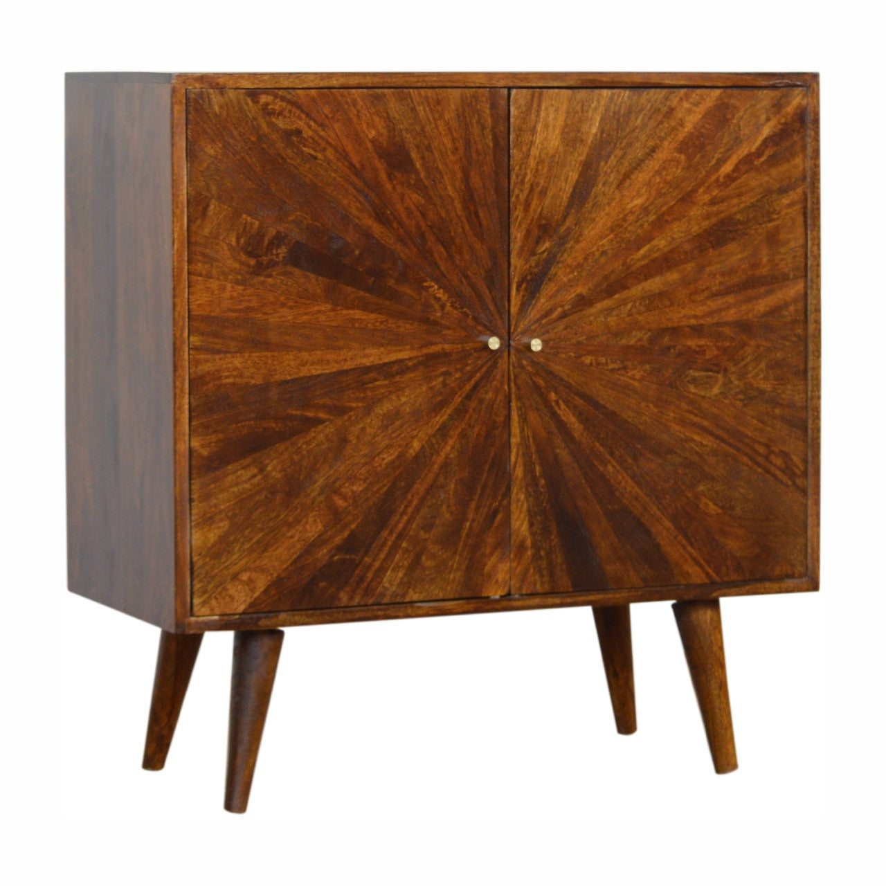 Solid Mango Wood Sunrise Cabinet In Warm Chestnut | Artisan Range | Wood Velvet