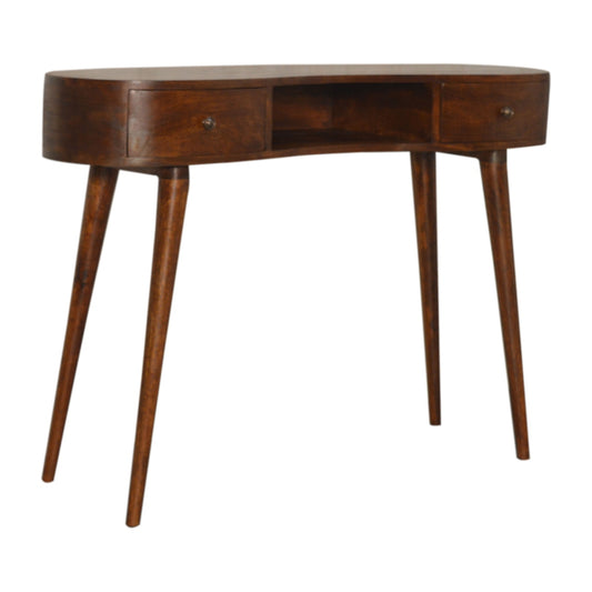 Chestnut Wave Writing Desk - Wood Velvet