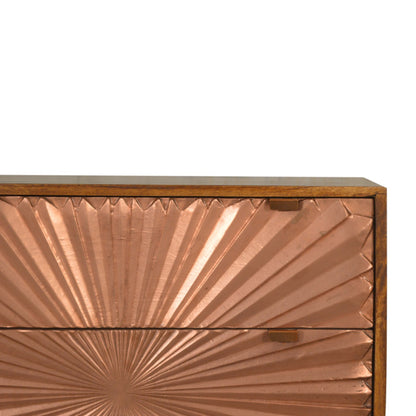 Copper-dust 3-Drawer Chest - Wood Velvet