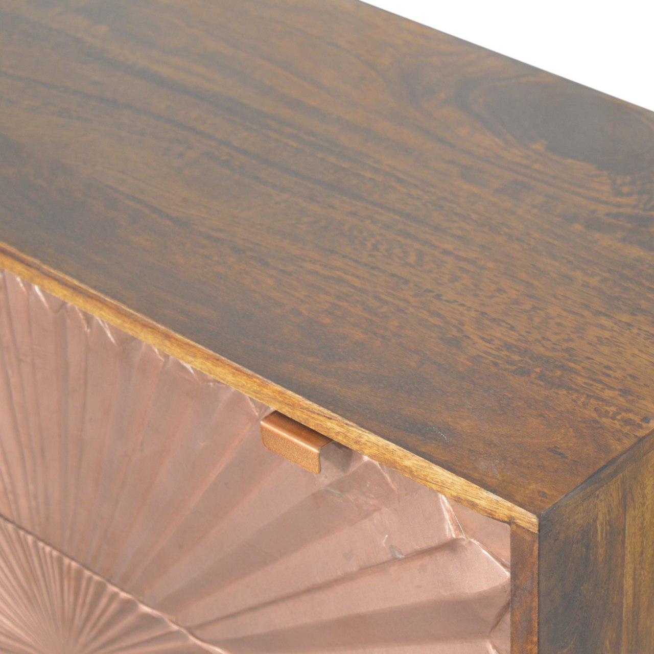 Copper-dust 3-Drawer Chest - Wood Velvet