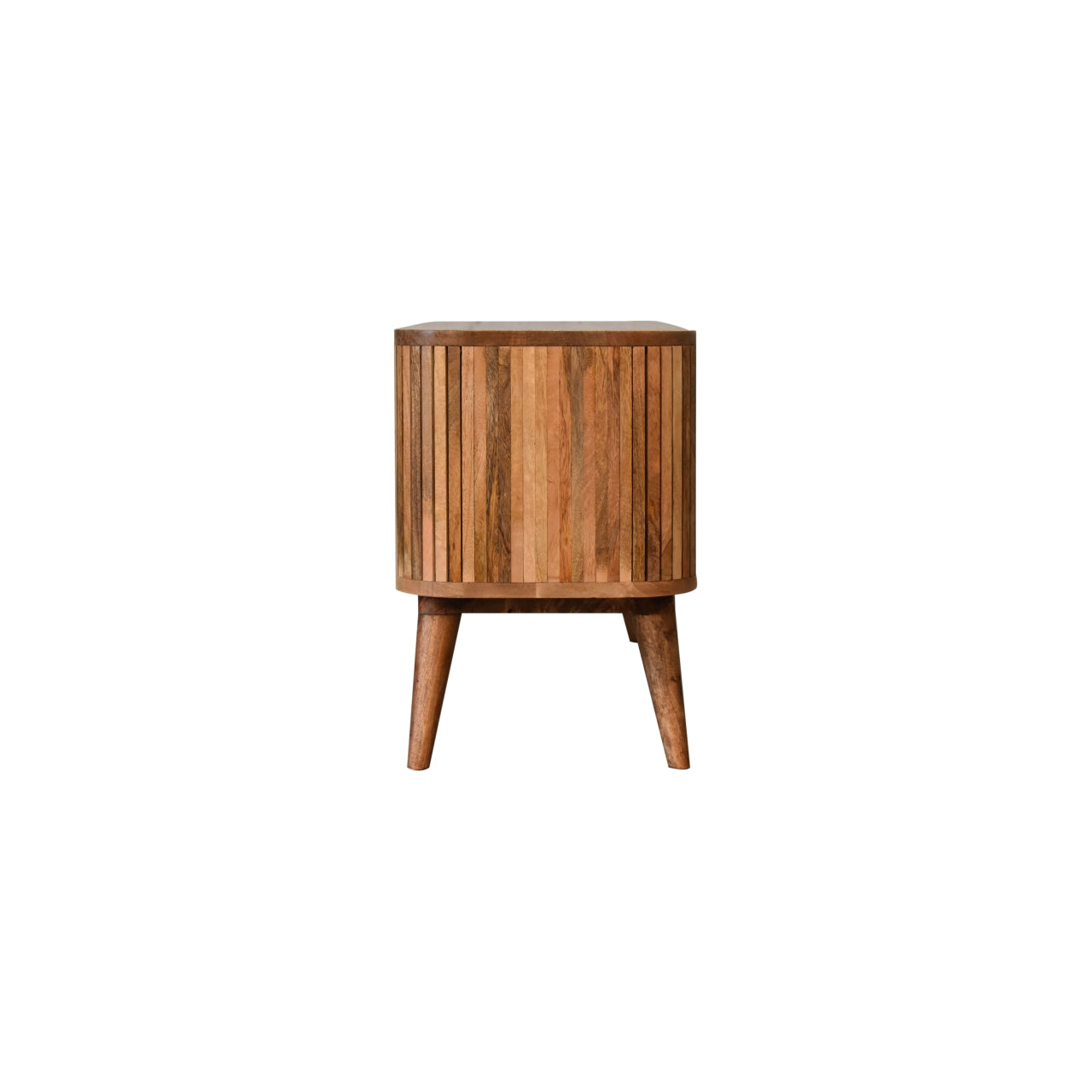 Solid Wood Slatted Media Unit - Wood Velvet