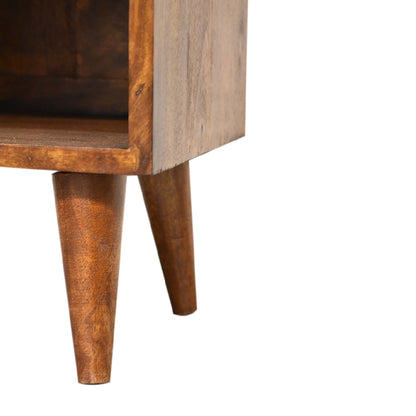 Mini Manila Gold 1 Drawer Bedside - Wood Velvet