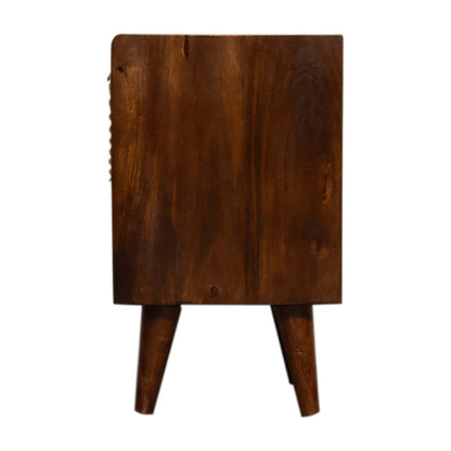 Mini Manila Gold 1 Drawer Bedside - Wood Velvet