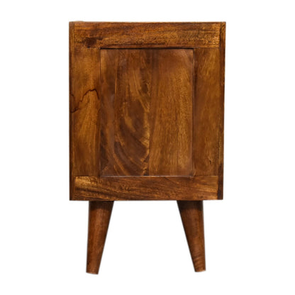 Mini Manila Gold 1 Drawer Bedside - Wood Velvet