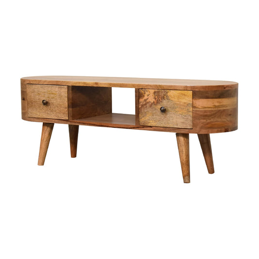 Rounded Entertainment Unit - Wood Velvet