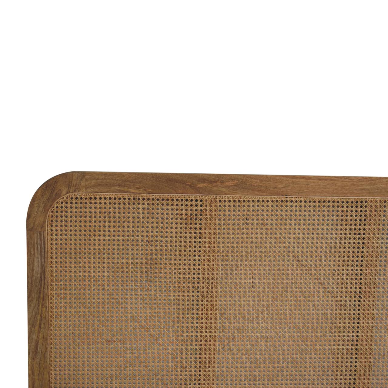Crafted Elegance Rattan Solid Wood Bedframe | LAST ONE! | - Wood Velvet