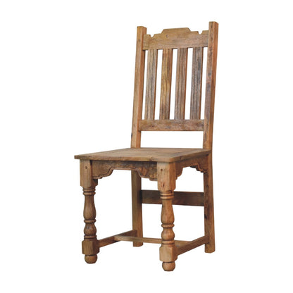 Crafted Solid Mango Wood Dining Table & Chair Set | Granary Range | Artisan Made | Wood Velvet