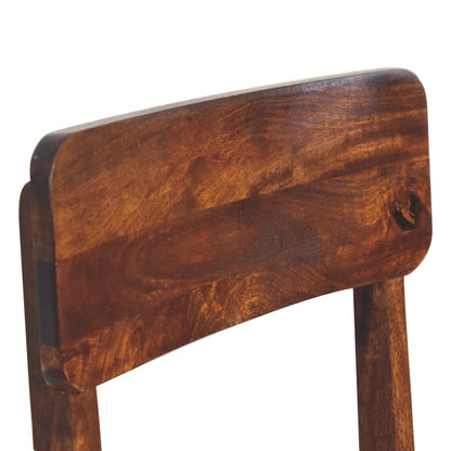 The Classic Chestnut Solid Wood Dining Chair | Artisan Crafted | Wood Velvet