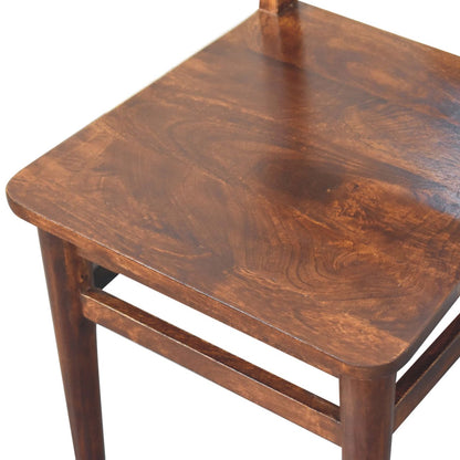 The Classic Chestnut Solid Wood Dining Chair | Artisan Crafted | Wood Velvet